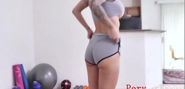  Working Out Blonde Busty Fit Mother, Lets Son Workout Inside Her- Natasha Starr